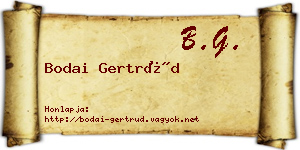 Bodai Gertrúd névjegykártya